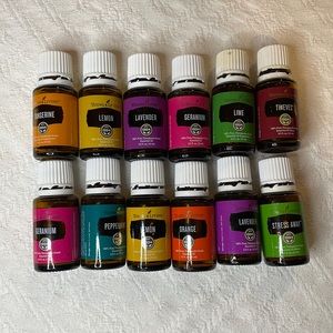 Dozen Empty Young Living 15 ml oil bottles recycle craft gift giving.